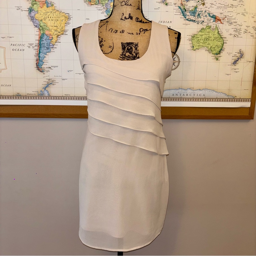 Elegant Sand Sleeveless Dress